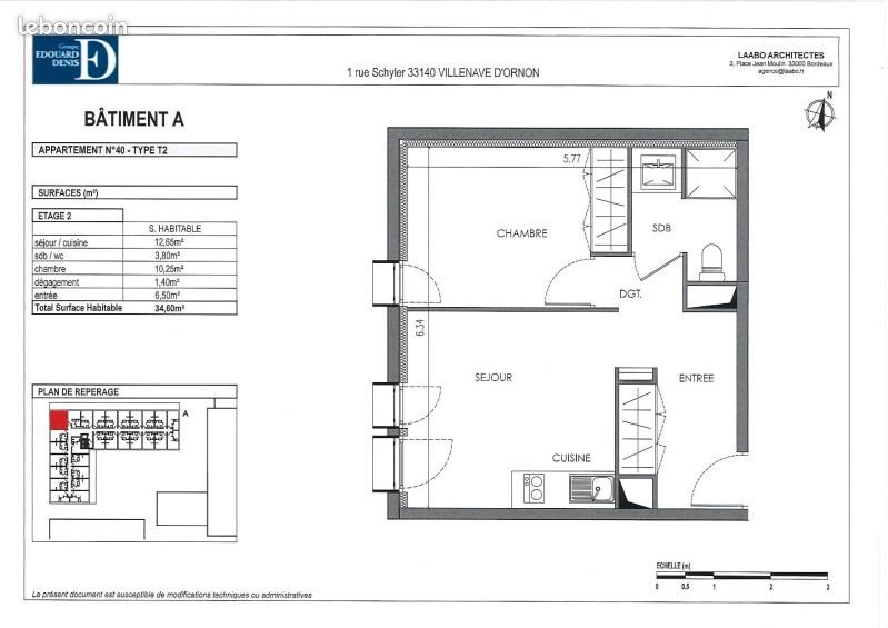 Appartement à louer, 34m², Villenave-d'Ornon