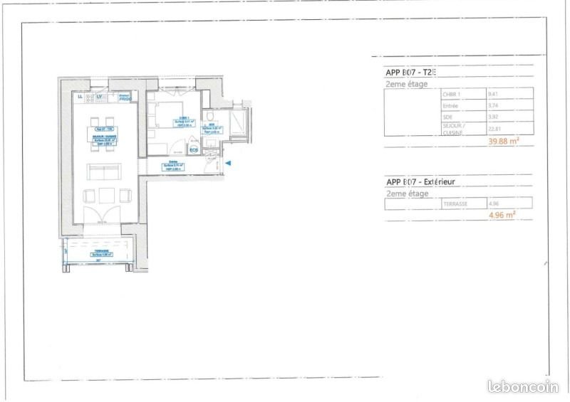 Appartement à louer, 39m², Niort