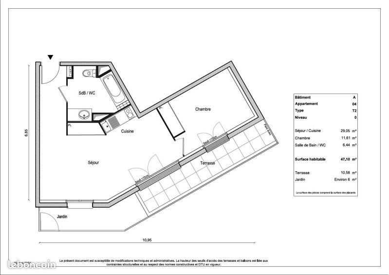Appartement à louer, 47m², Lieusaint