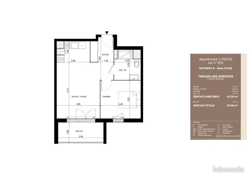 Appartement à louer, 43m², Toulouse