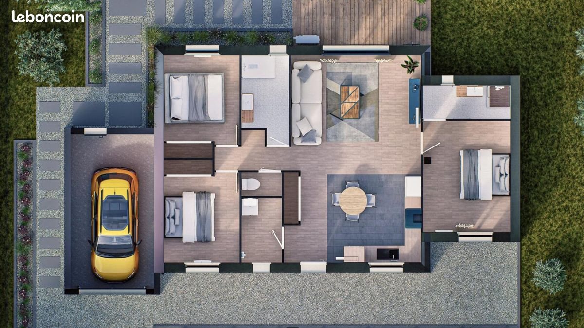 Maison à vendre, 74m², Le Boulay-Morin