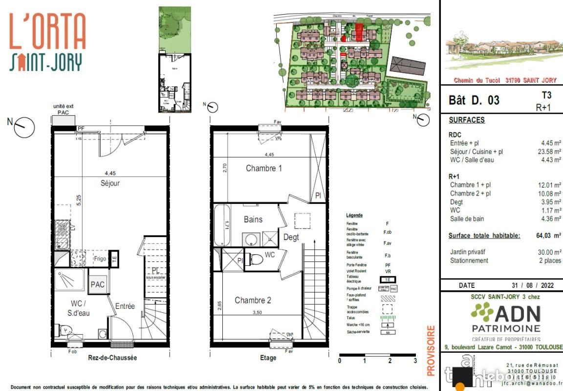 Maison à louer, 64m², Saint-Jory