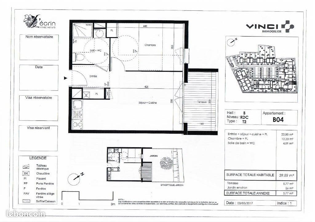 Appartement à louer, 39m², Saint-Orens-de-Gameville