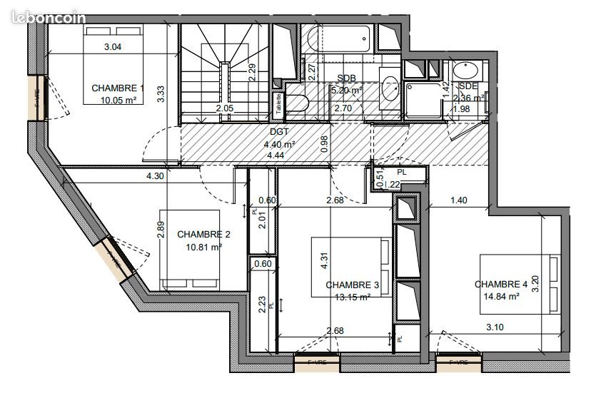 Appartement à vendre, 107m², Rennes