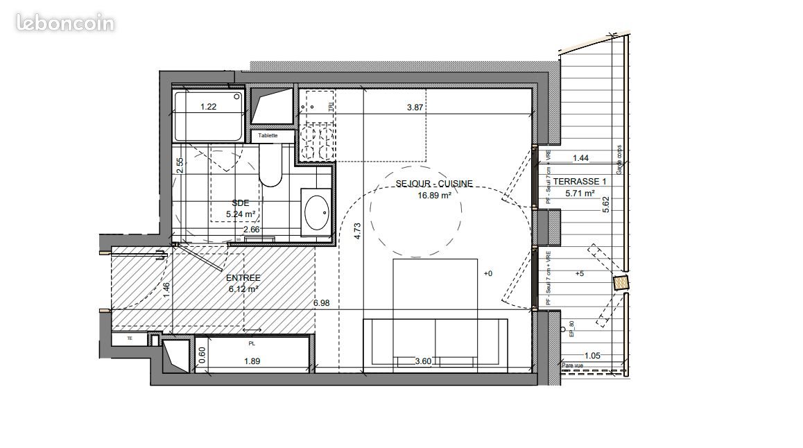 Appartement à vendre, 28m², Rennes