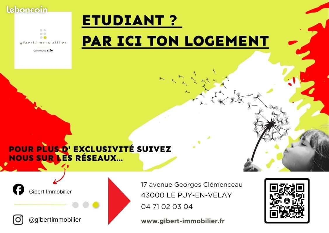 Appartement à louer, 17m², Le Puy-en-Velay