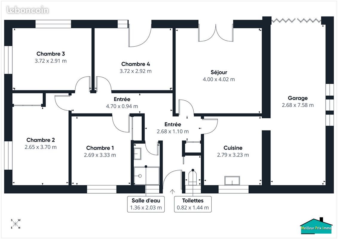 Maison à vendre, 82m², Machecoul