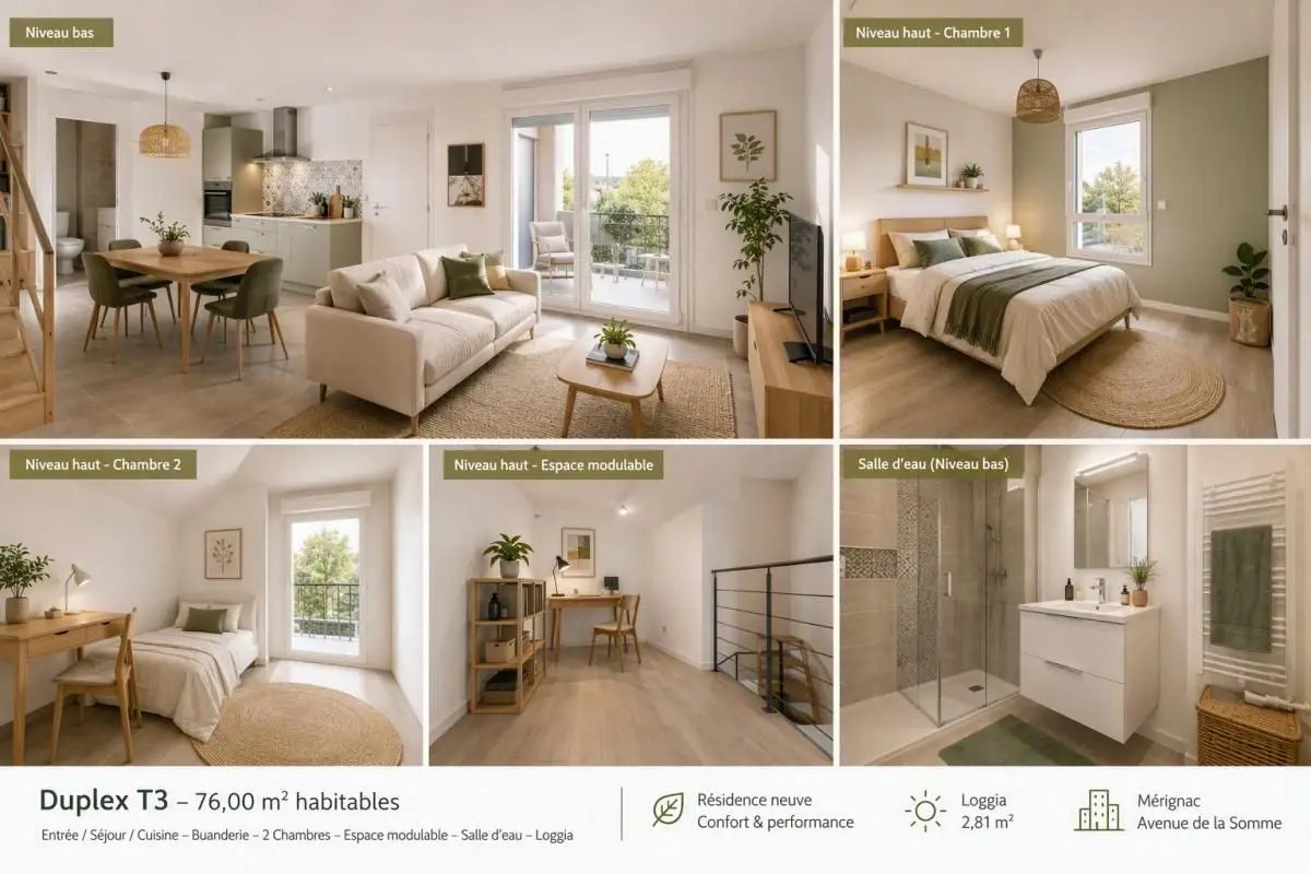 Appartement à louer, 80m², Mérignac