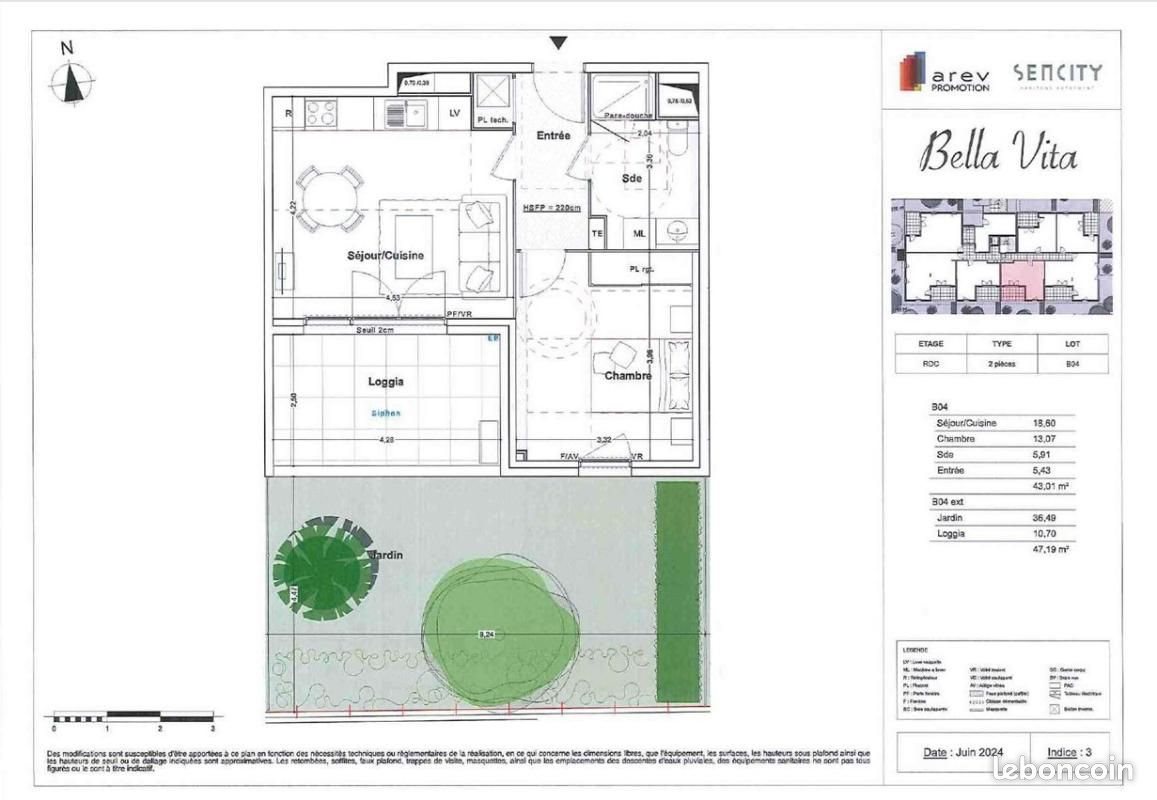 Appartement à louer, 43m², Châteauneuf-Grasse