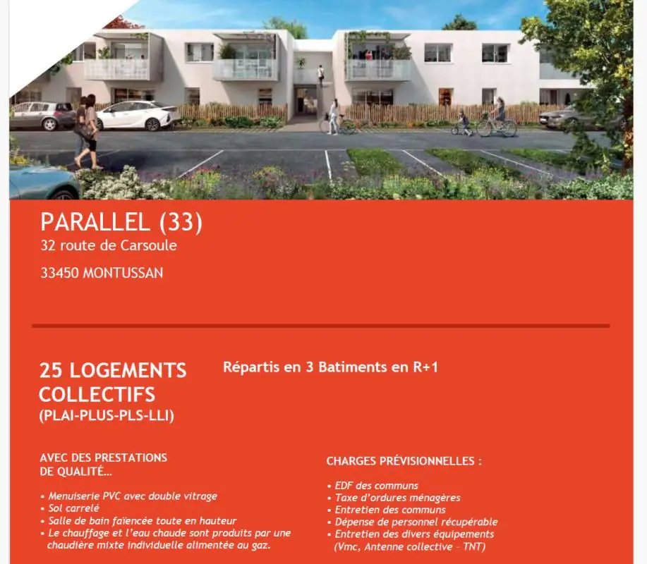 Appartement à louer, 64m², Montussan