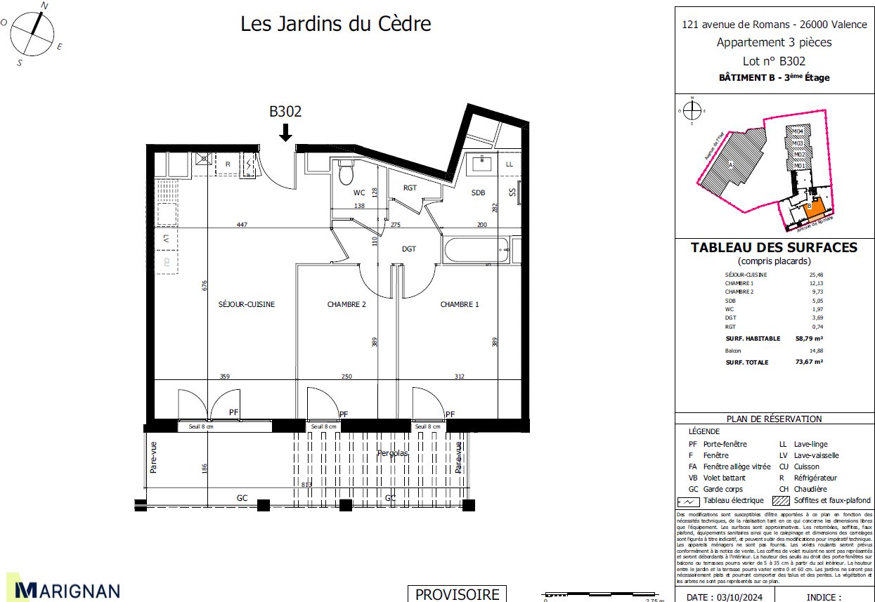 Appartement à vendre, 65m², Valence