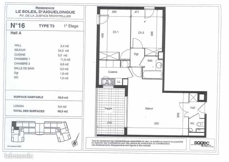 Appartement à louer, 58m², Montpellier