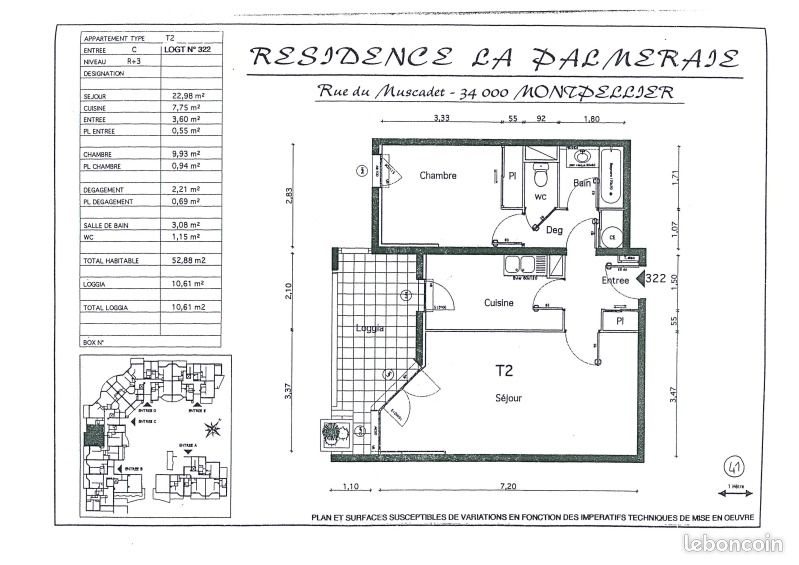 Appartement à louer, 52m², Montpellier