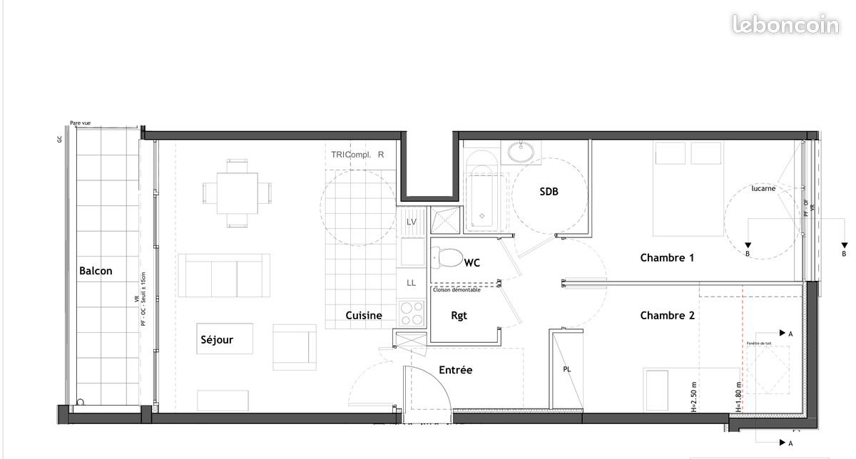 Appartement à louer, 62m², Ormesson-sur-Marne