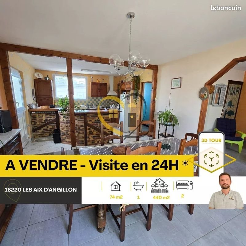 Maison à vendre, 74m², Les Aix-d'Angillon