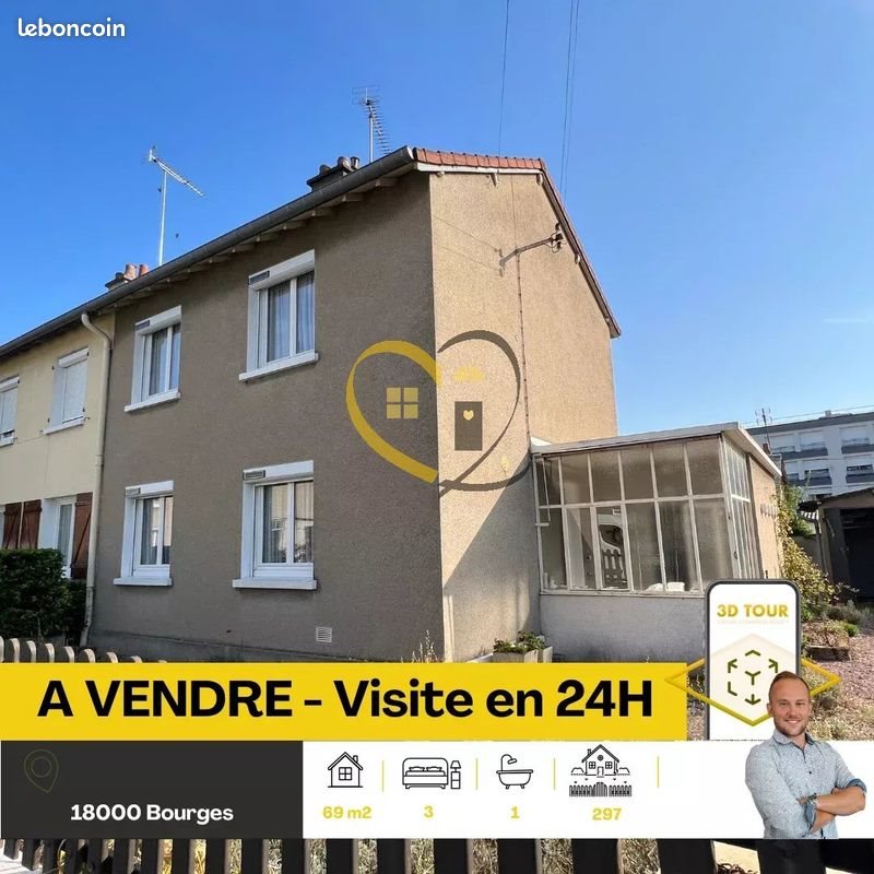 Maison à vendre, 69m², Bourges