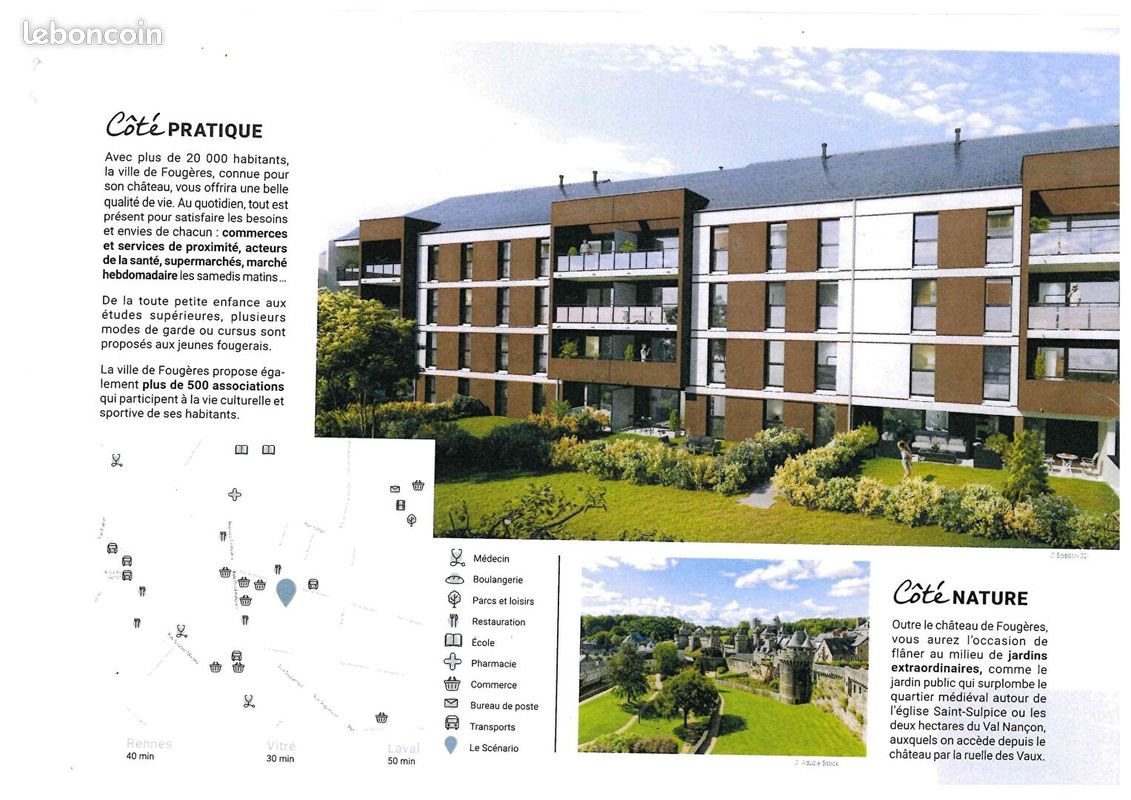 Appartement à vendre, 100m², Fougères