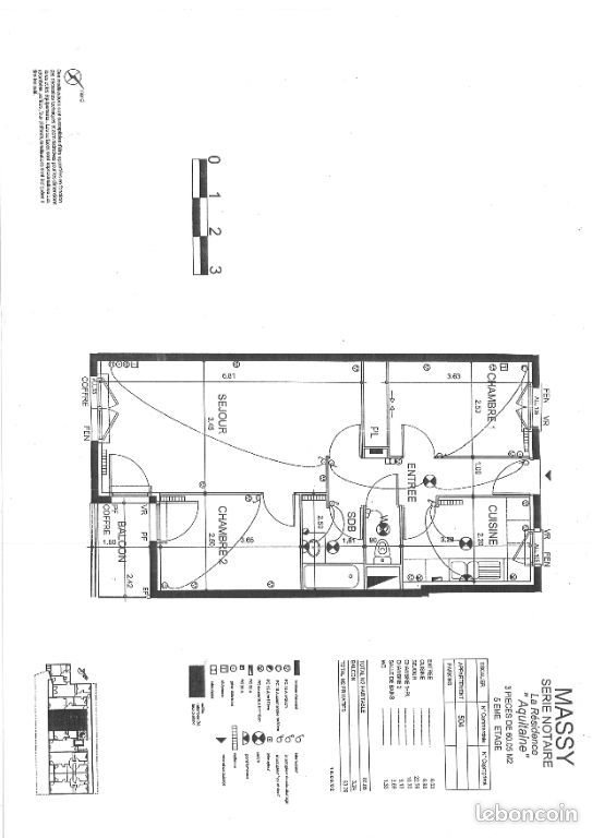 Appartement à louer, 60m², Massy