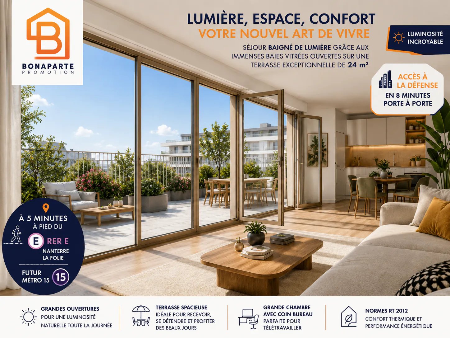 Appartement à vendre, 73m², Nanterre