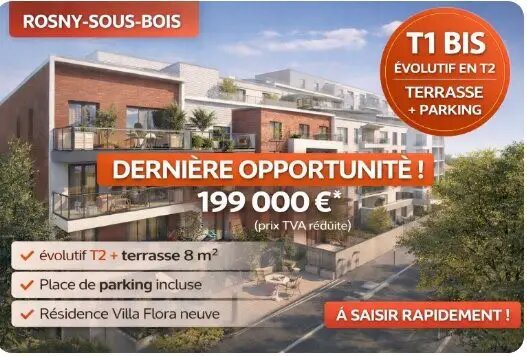 Appartement à vendre, 36m², Rosny-sous-Bois