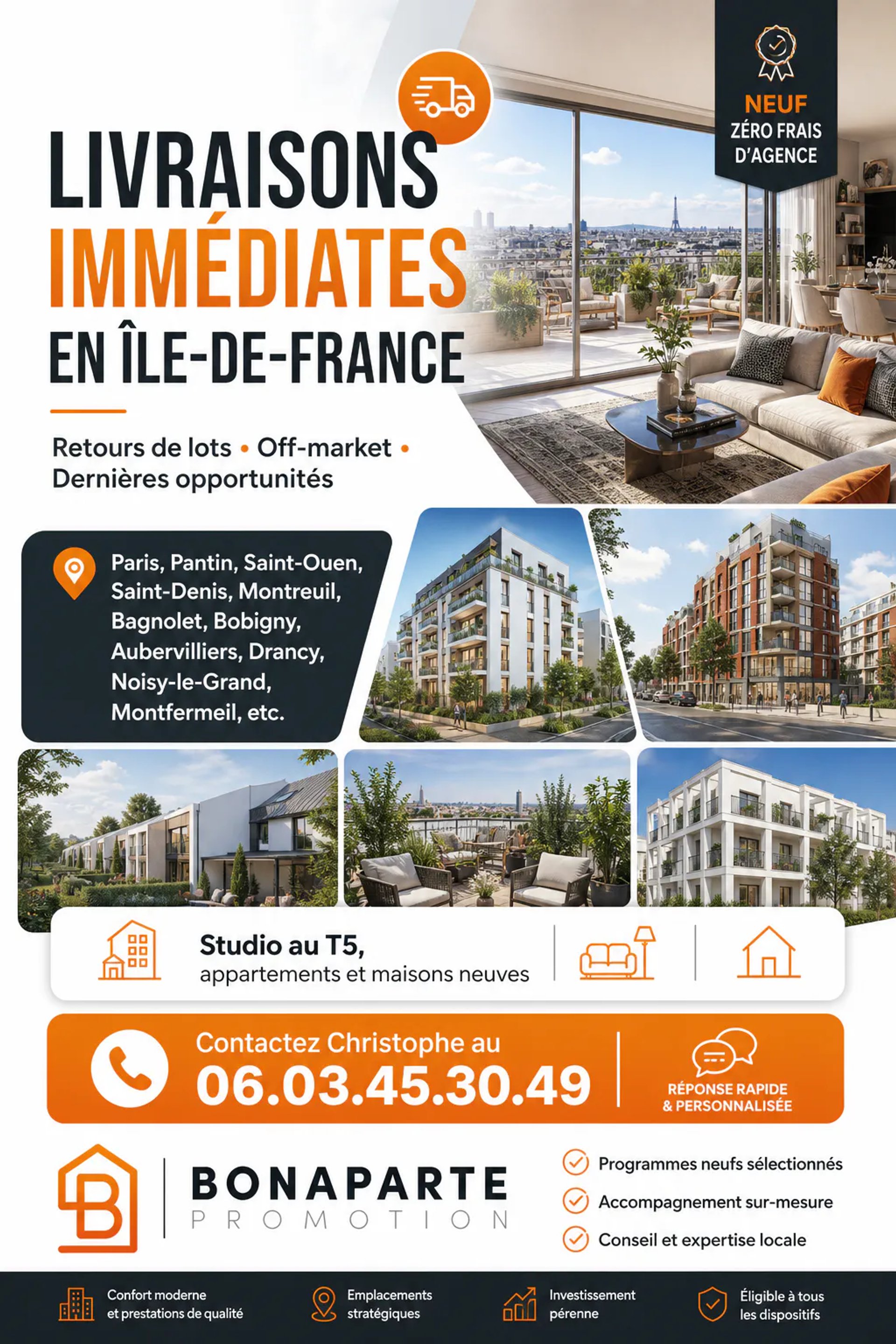 Appartement à vendre, 78m², Bondy