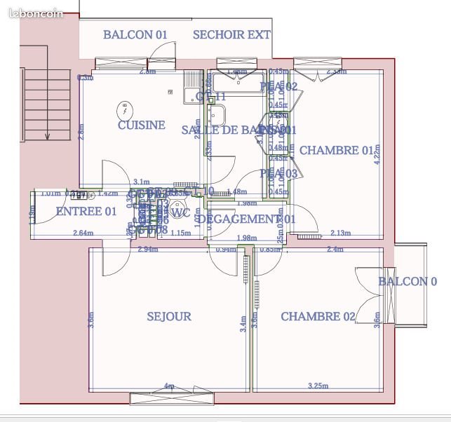 Appartement à louer, 62m², Kaysersberg