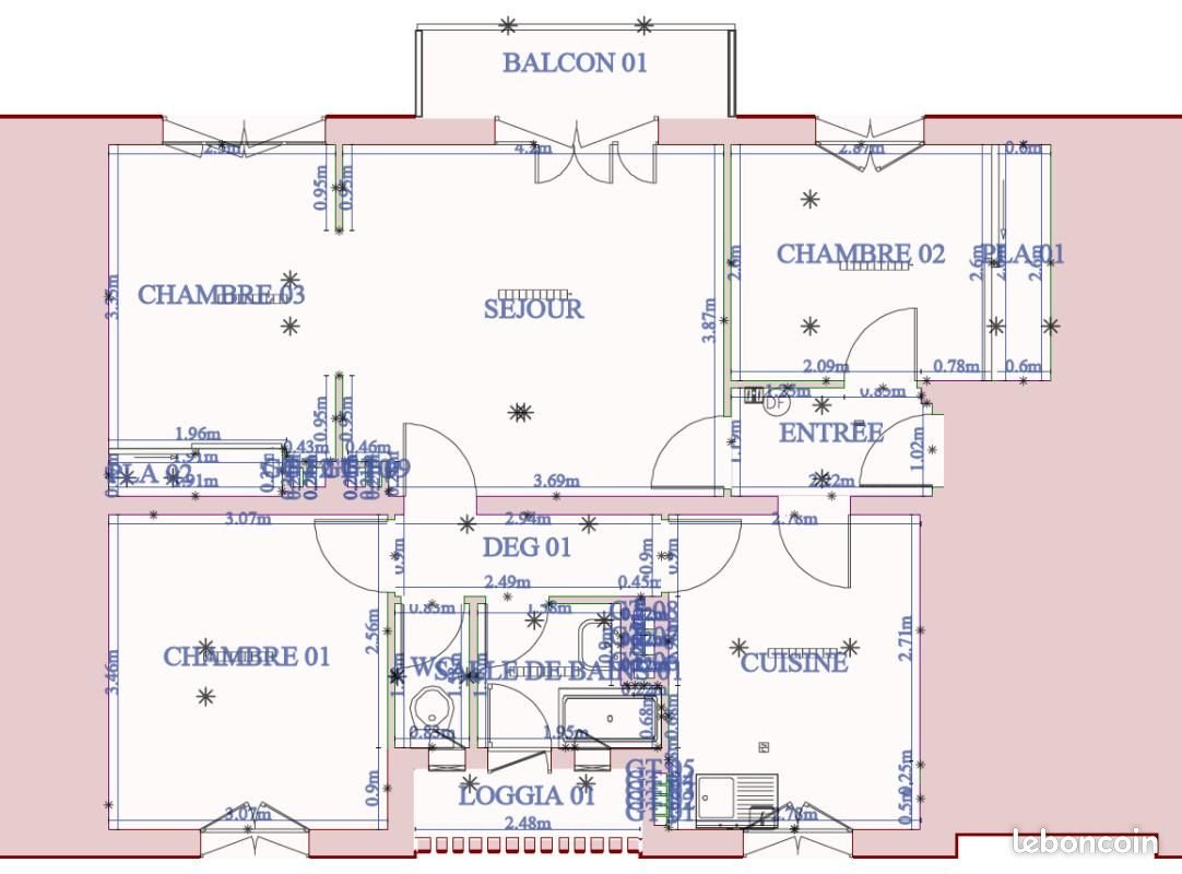 Appartement à louer, 65m², Wittenheim