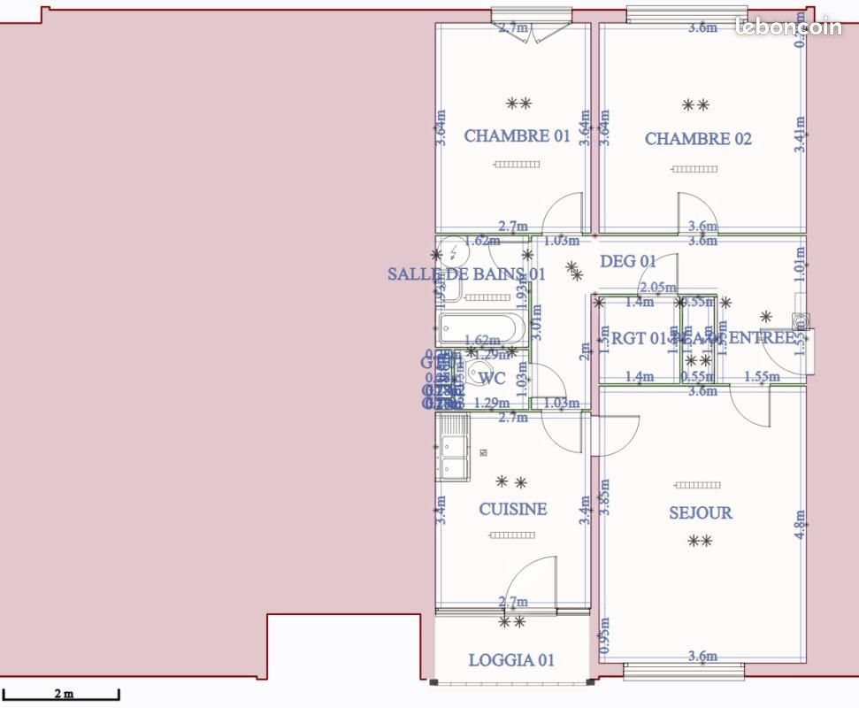 Appartement à louer, 69m², Guebwiller