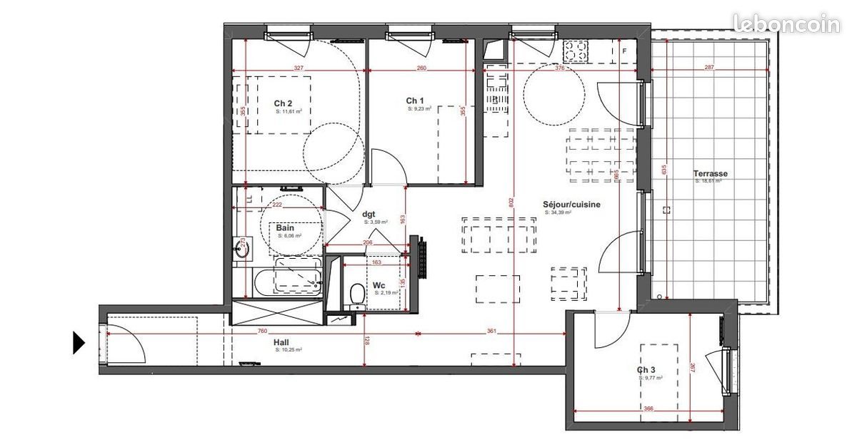 Appartement à louer, 87m², Vendenheim