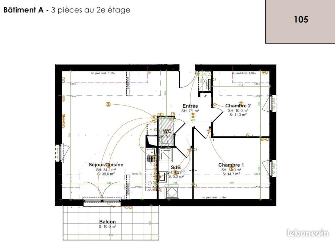 Appartement à louer, 71m², Rosheim