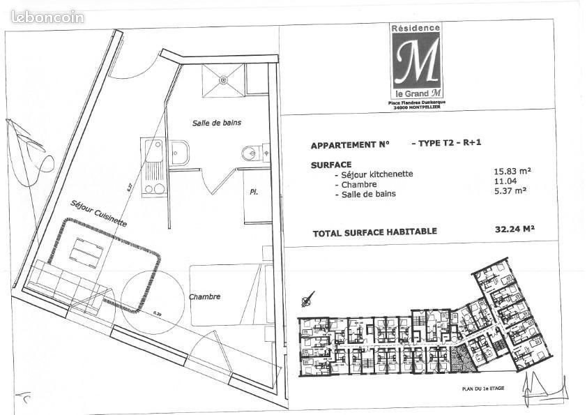 Appartement à vendre, 32m², Montpellier