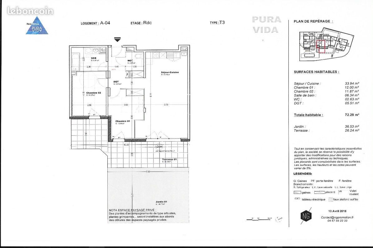 Appartement à louer, 70m², Prades-le-Lez
