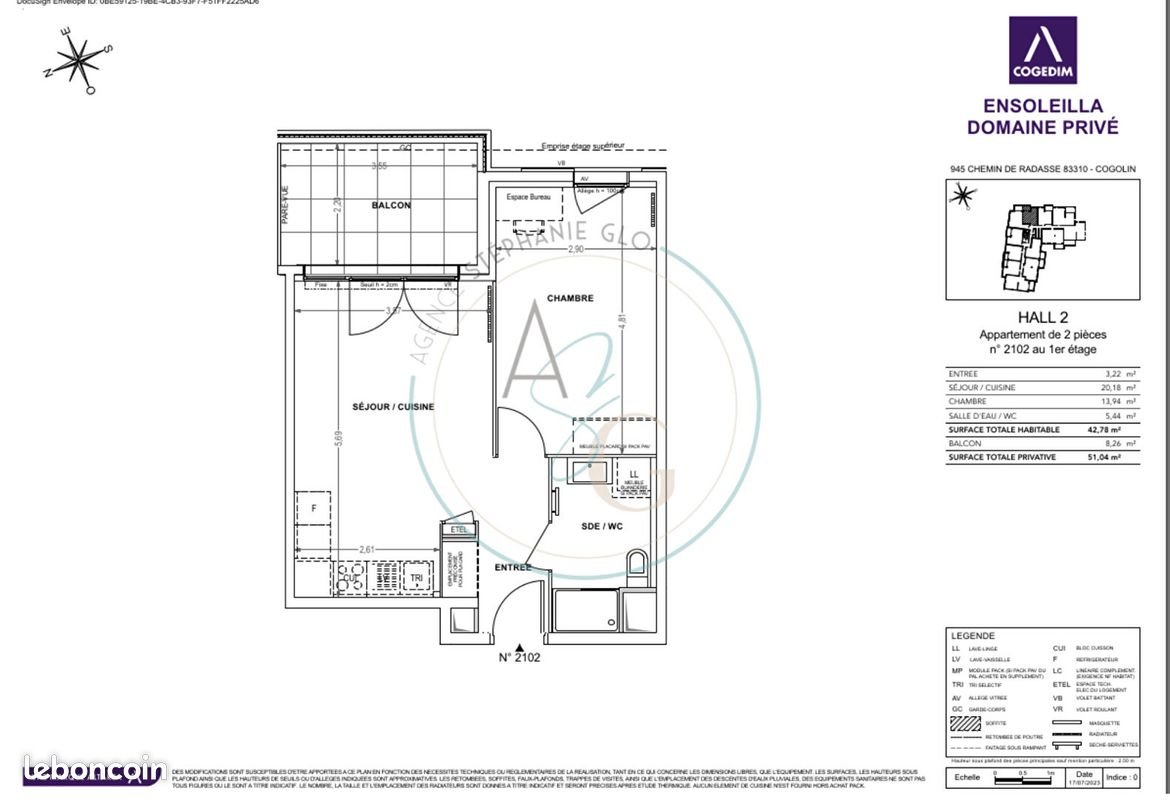 Appartement à louer, 43m², Cogolin