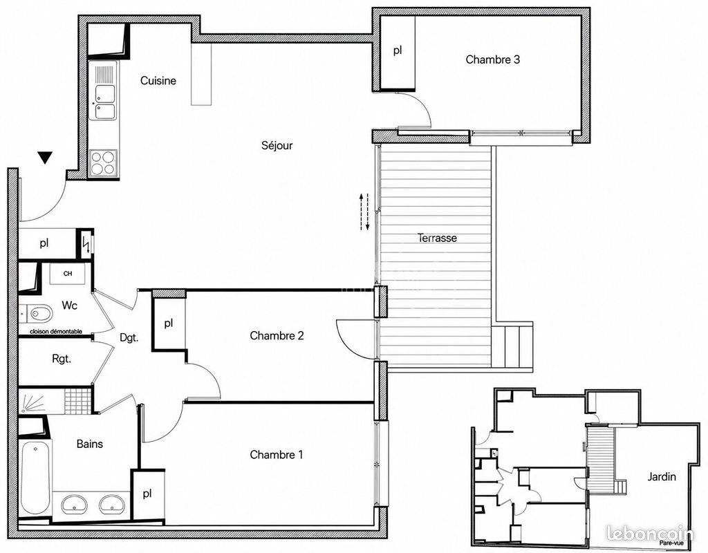 Appartement à vendre, 77m², Noisy-le-Sec
