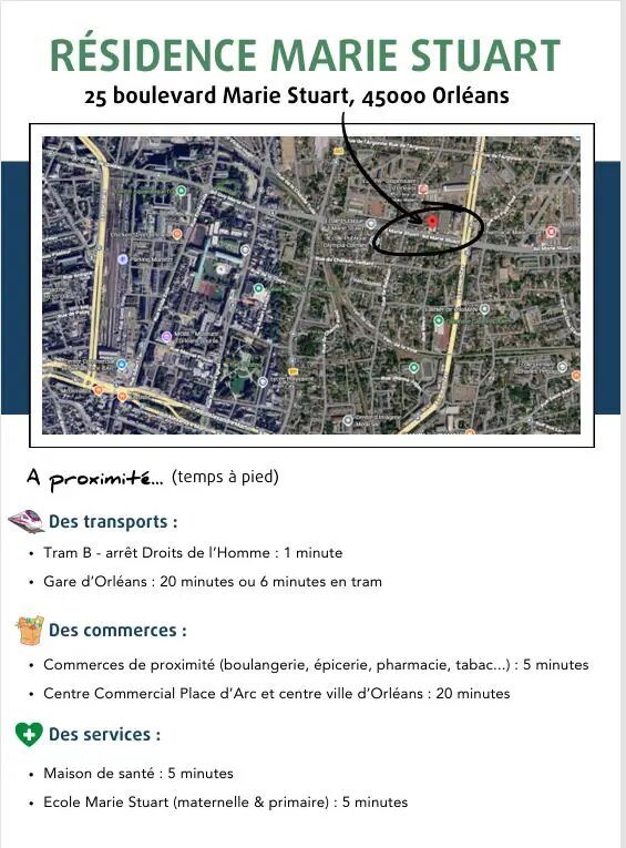 Appartement à louer, 47m², Orléans