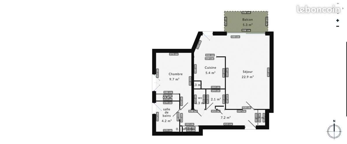 Appartement à vendre, 55m², Angers