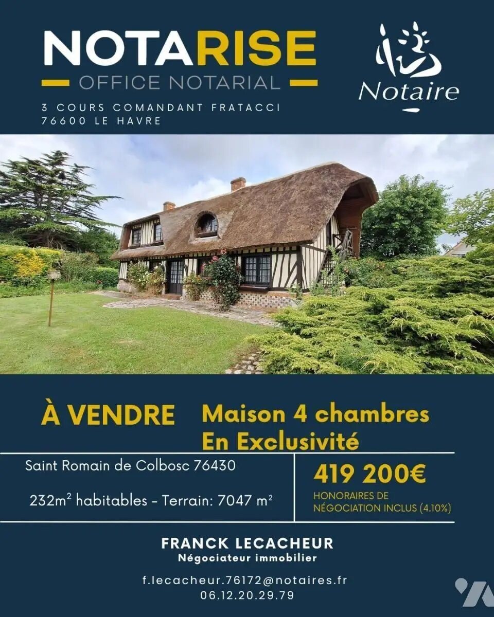 Maison à vendre, 232m², Saint-Romain-de-Colbosc