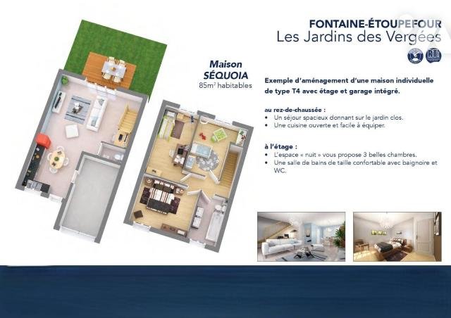 Maison à vendre, 66m², Fontaine-Etoupefour