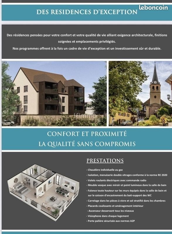 Appartement à vendre, 62m², Villé
