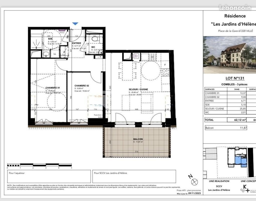 Appartement à vendre, 62m², Villé