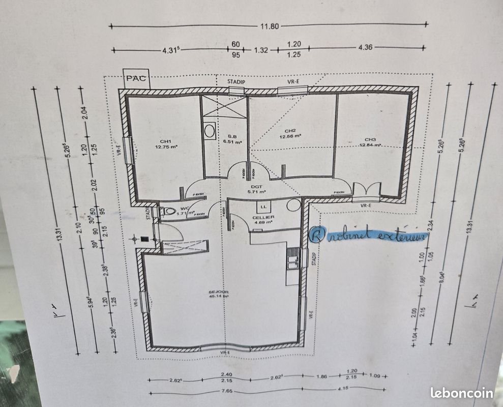 Maison à louer, 102m², Saugnac-et-Muret