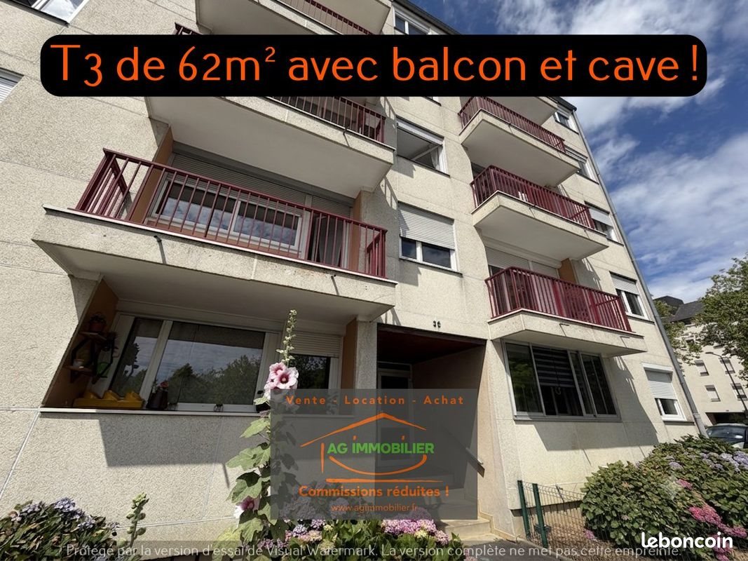 Appartement à vendre, 62m², Rennes