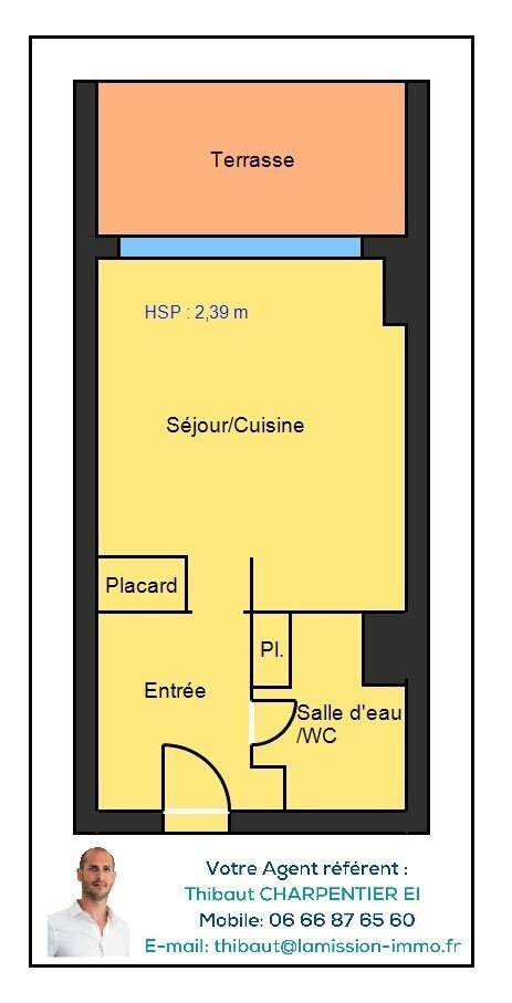 Appartement à vendre, 21m², Antibes