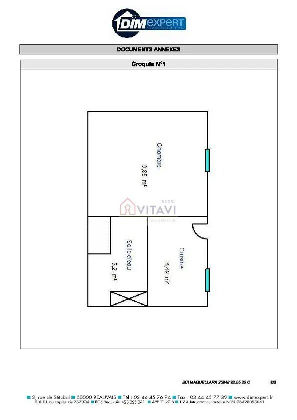 Appartement à louer, 21m², Beauvais