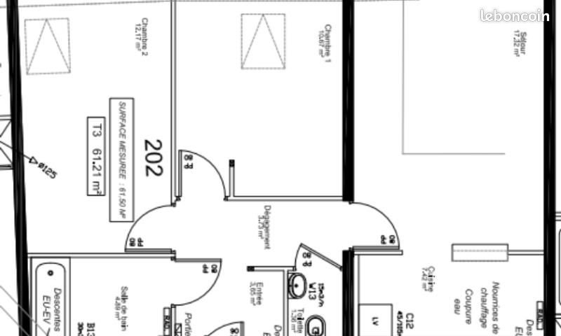 Appartement à louer, 62m², Lay-Saint-Christophe
