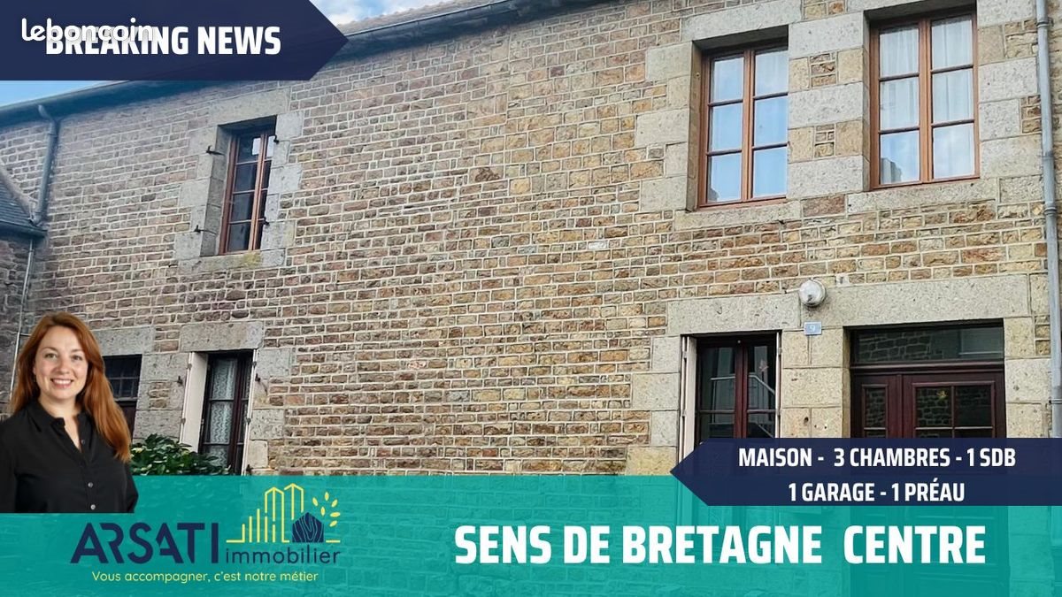 Maison à vendre, 85m², Sens-de-Bretagne
