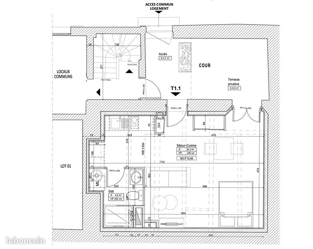 Appartement à vendre, 36m², Rochefort
