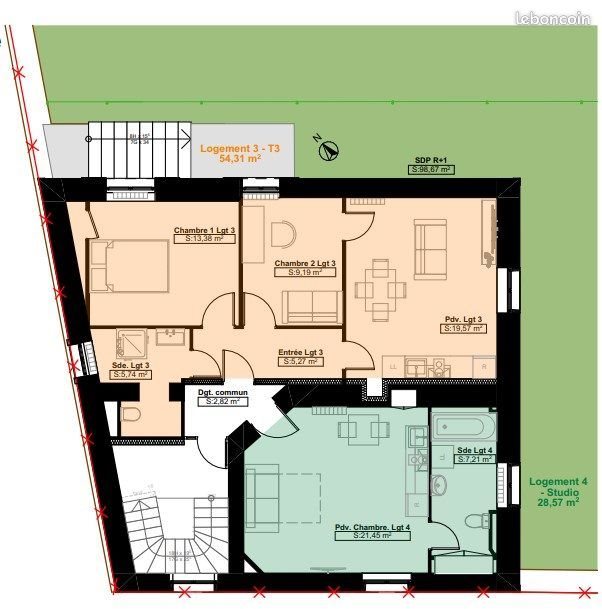 Appartement à louer, 27m², Mayenne