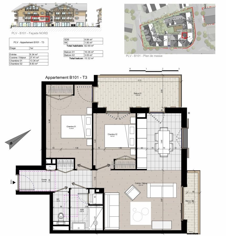 Appartement à vendre, 63m², Samoëns