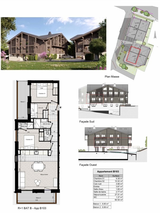 Appartement à vendre, 61m², Morillon